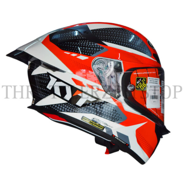 KYT TT REVO GEAR BLK/RED - Image 3