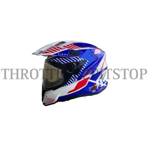 AIROH COMMANDER BOOSTER WHITE/BLUE GLOSS  (L)