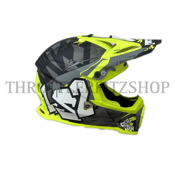 MX437 FAST EVO CRUSHER MATT BLACK HI VIS YELLOW - Image 3