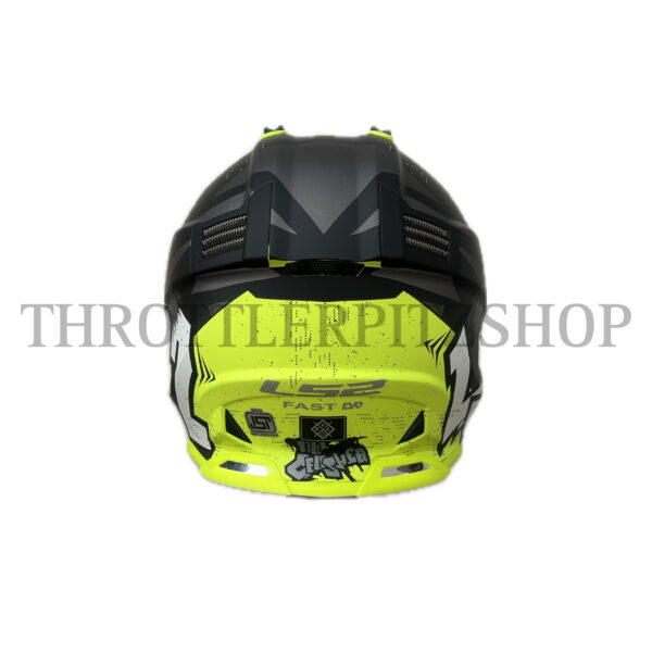 MX437 FAST EVO CRUSHER MATT BLACK HI VIS YELLOW - Image 4