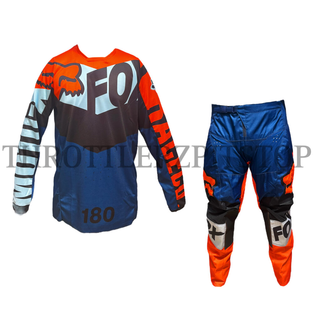 FOX  180 JERSEY : ORANGE /BLACK/BLUE