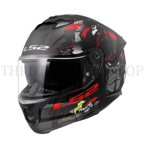 LS2 FF 320 STREAM II ANGRY MONKEY : M.BLACK/RED