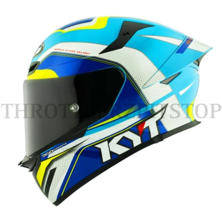 KYT TT REVO GRANDPRIX WHITE LIGHT BLUE
