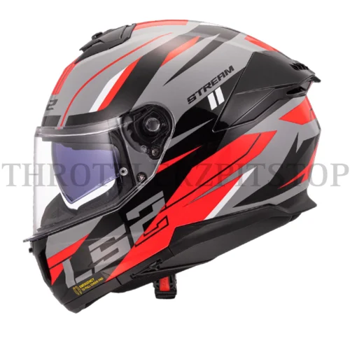LS2 FF 320 STREAM II ROAD : GLOSS BLACK TITANIUM RED