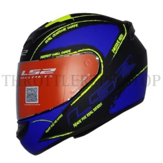 LS2 FF 352 BRUSH GLOSSY BLACK YELLOW HELMET : XL