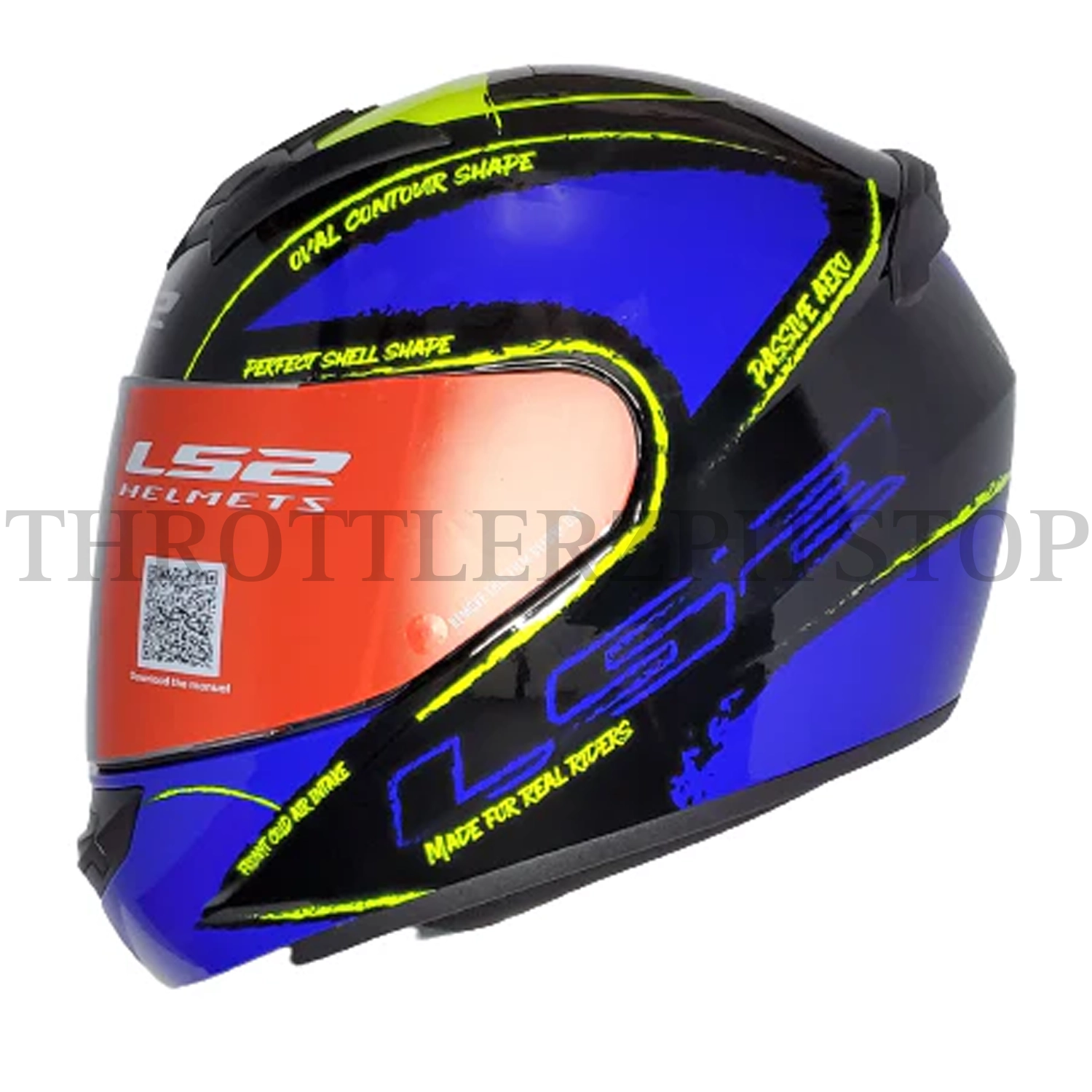 LS2 FF352 BRUSH MATT BLACK YELLOW HELMET : XL