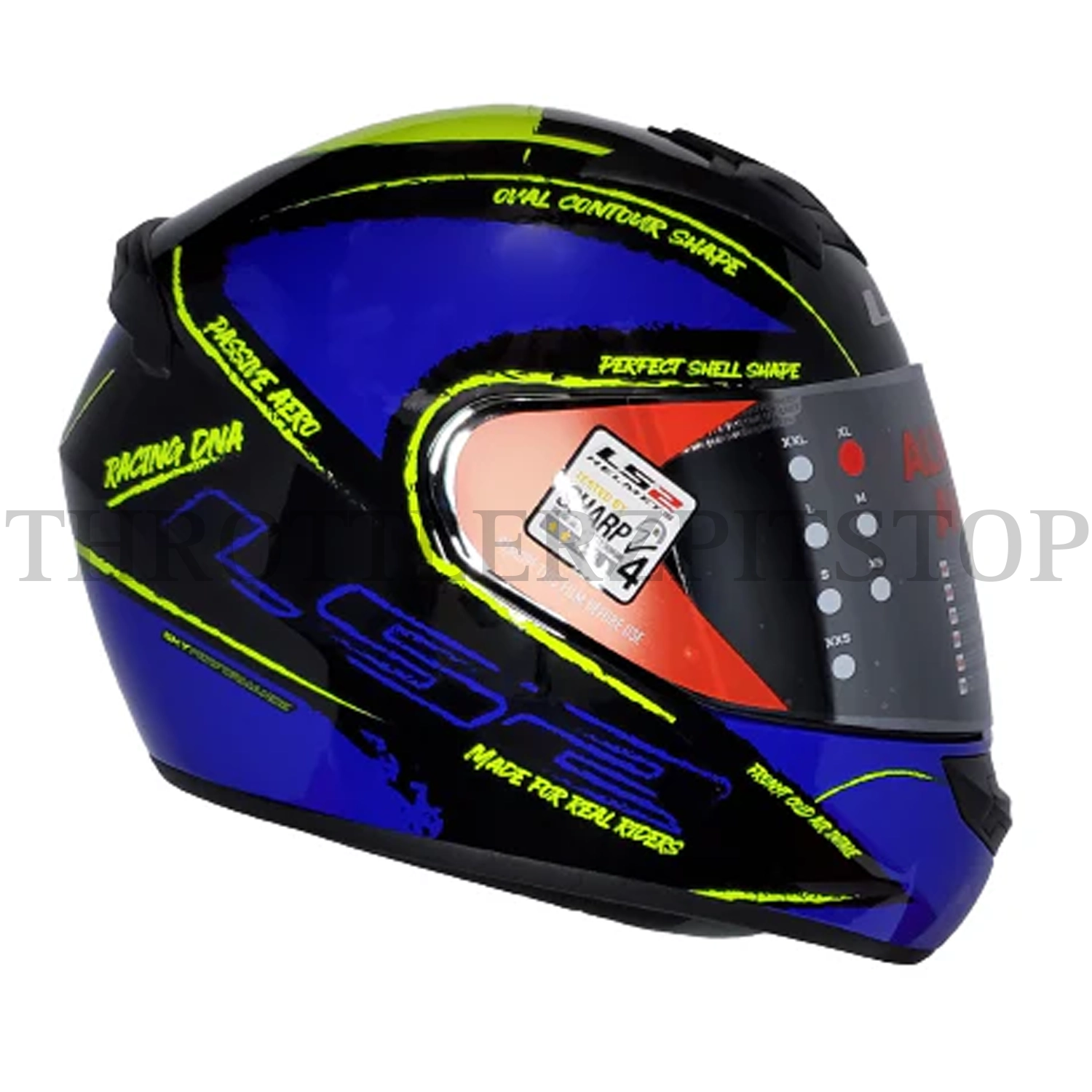 LS2 FF352 BRUSH MATT BLACK YELLOW HELMET : XL - Image 3