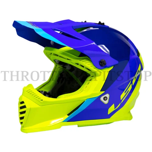 LS2 MX437 FAST EVO LAUNCH BLUE HI-VIZ