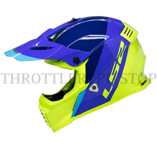 LS2 MX437 FAST EVO LAUNCH BLUE HI-VIZ