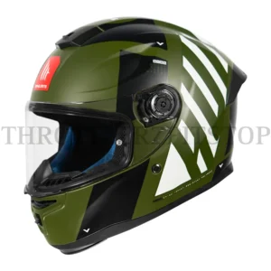 MT HUMMER B AIR GLOSS GREEN BLACK WHITE C6 HELMET: L