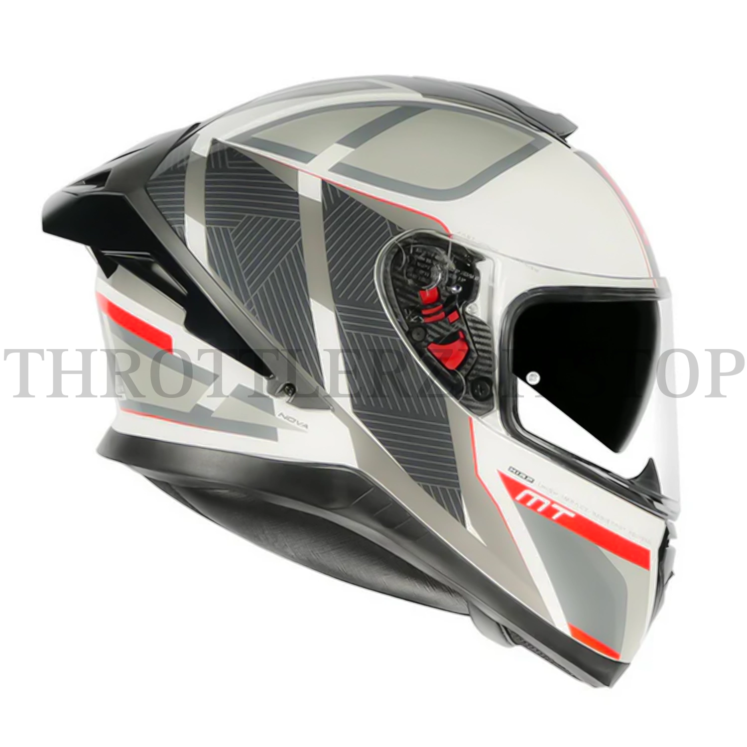 MT THUNDER 3 SV PRO NOVA A2 HELEMT -GLOSS WHITE RED : L - Image 3