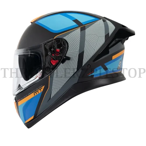MT THUNDER 3 SV SPOILER NOVA B2 GLOSS BLACK ORANGE HELMET: M