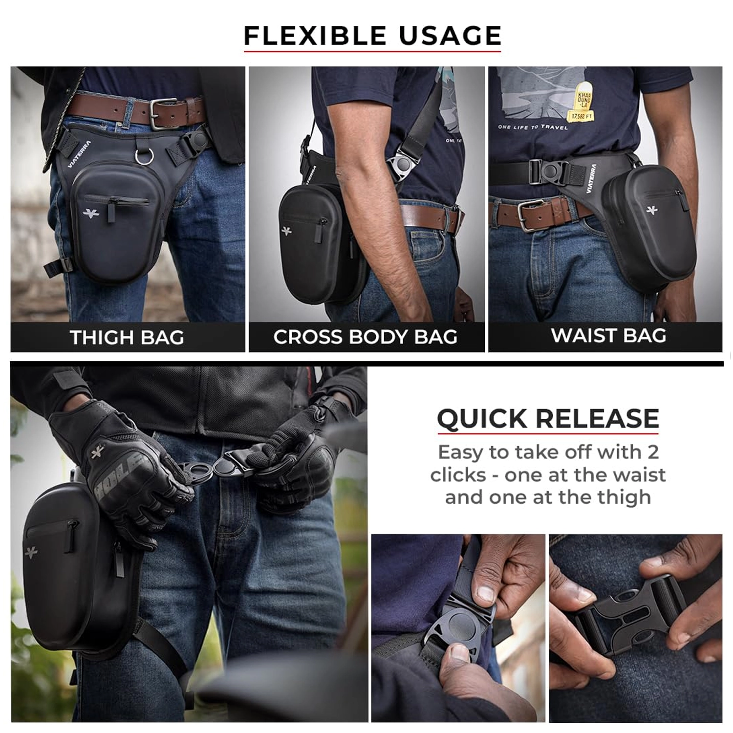VIATERRA 100% WP THIGH BAG 2L - Image 4