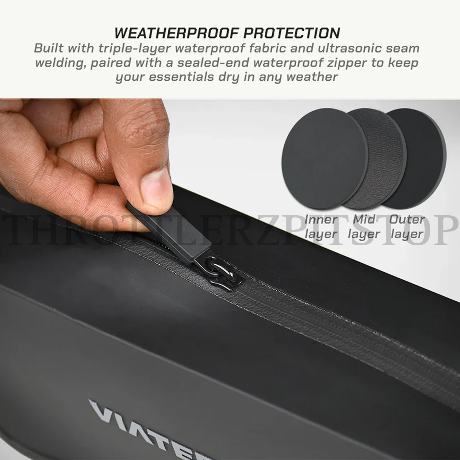 VIATERRA 100% HANDLEBAR BAG : BLACK - Image 4
