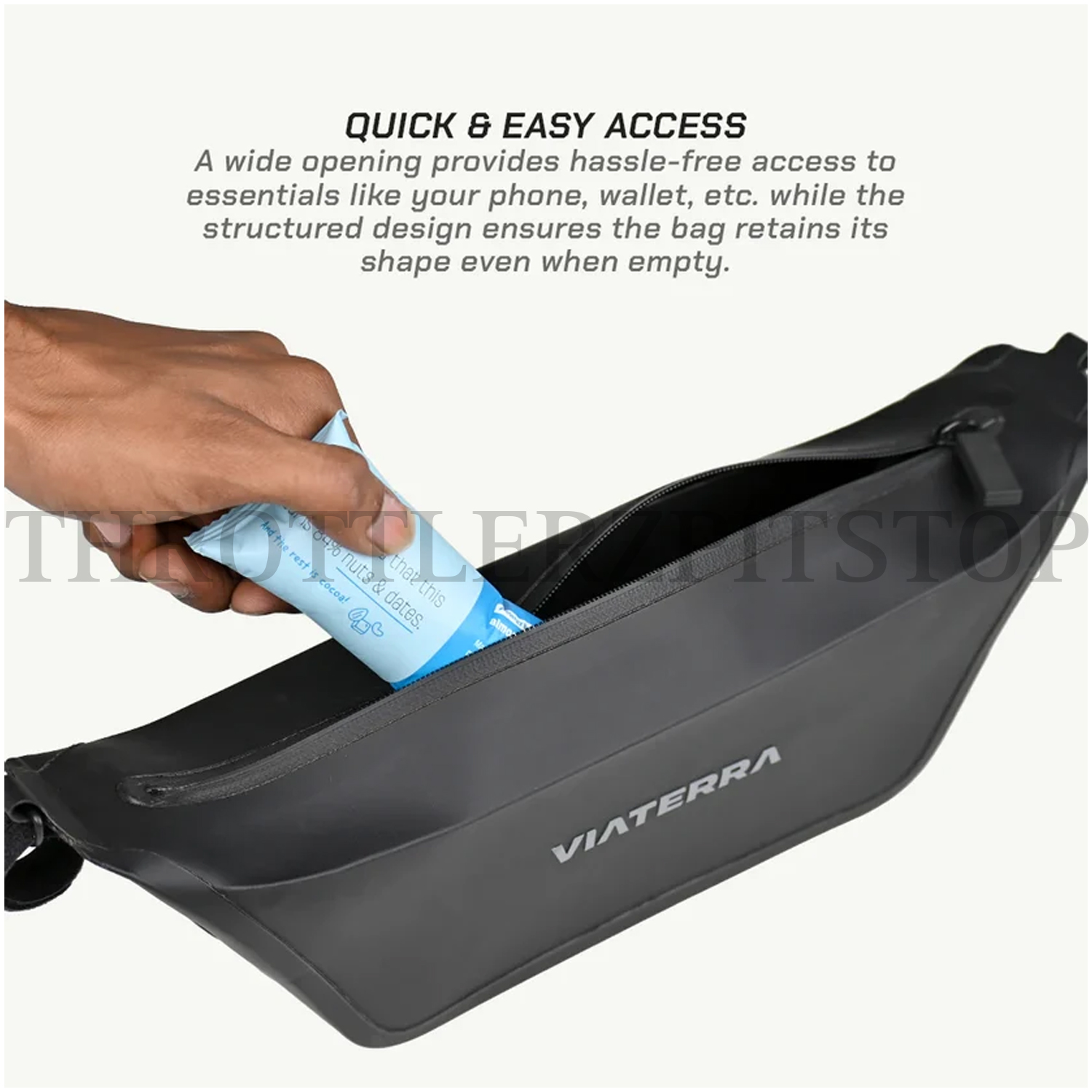 VIATERRA 100% HANDLEBAR BAG : BLACK - Image 5