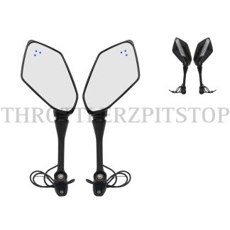 MIRROR W/INDICATOR- DOUBLE : BLACK  TYPE 2