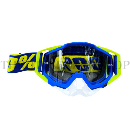 100% GOGGLES BLUE FRAME CLEAR GLASS