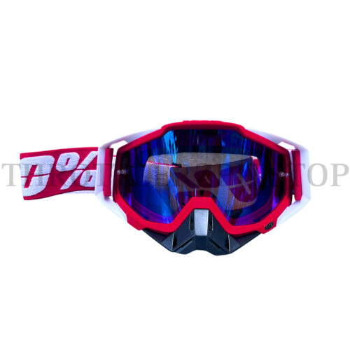 100% GOGGLES RED FRAME PINK TINT