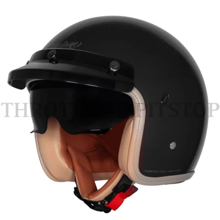 STEELBIRD VINTAGE 2.0 ISS 68 : GLOSSY BLACK