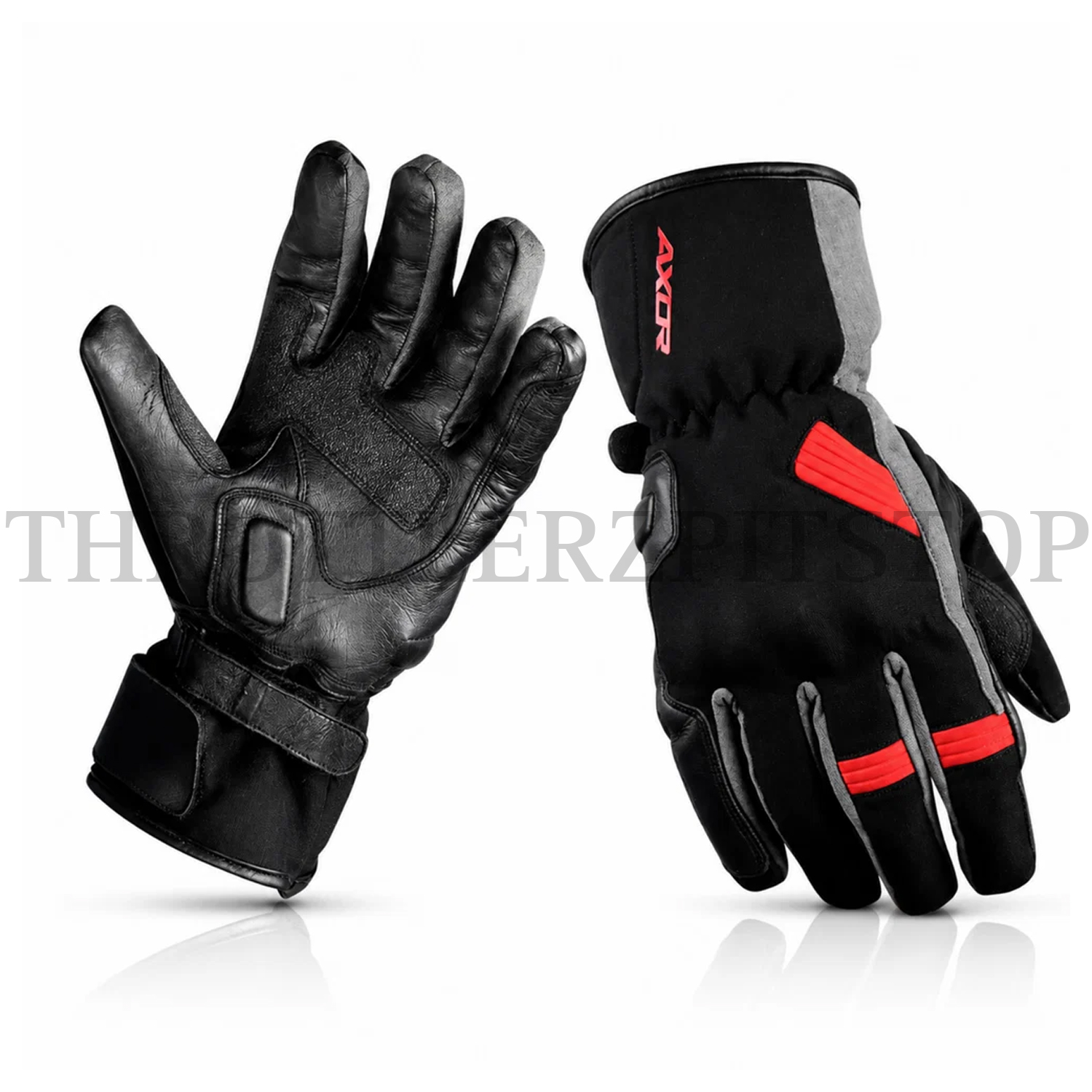 AXOR SELA WATERPROOF GLOVES : GREY RED