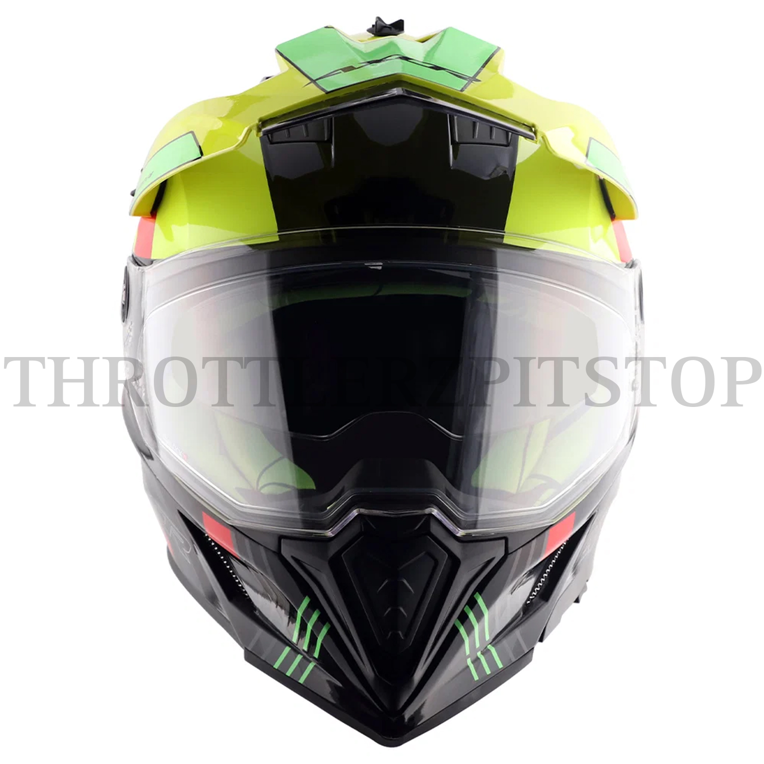 AXOR X-CROSS DUAL VISOR GAMBLING : BLACK /NEON/YELLOW - Image 2