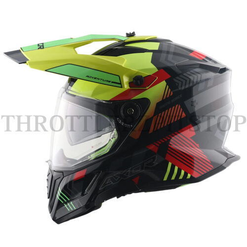 AXOR X-CROSS DUAL VISOR GAMBLING : BLACK /NEON/YELLOW