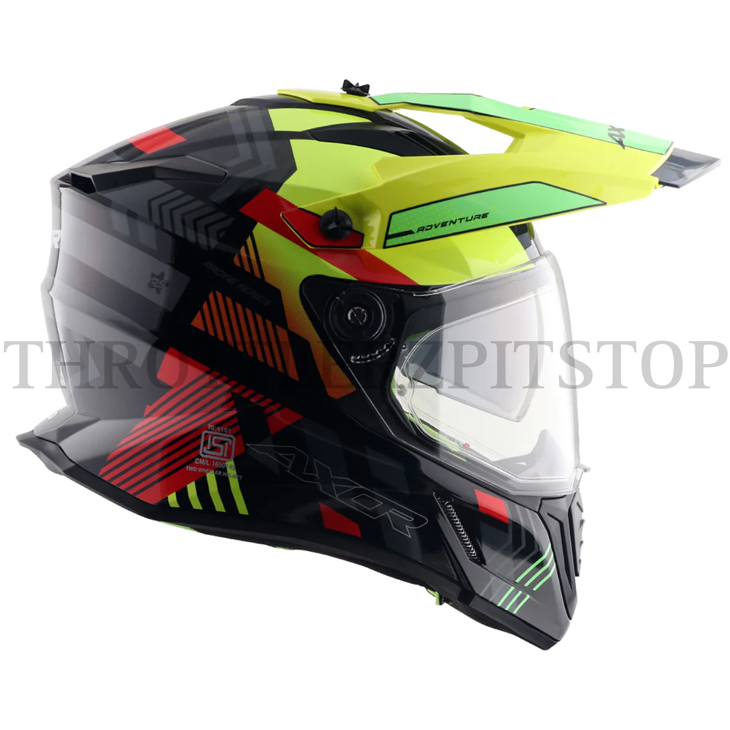 AXOR X-CROSS DUAL VISOR GAMBLING : BLACK /NEON/YELLOW - Image 3