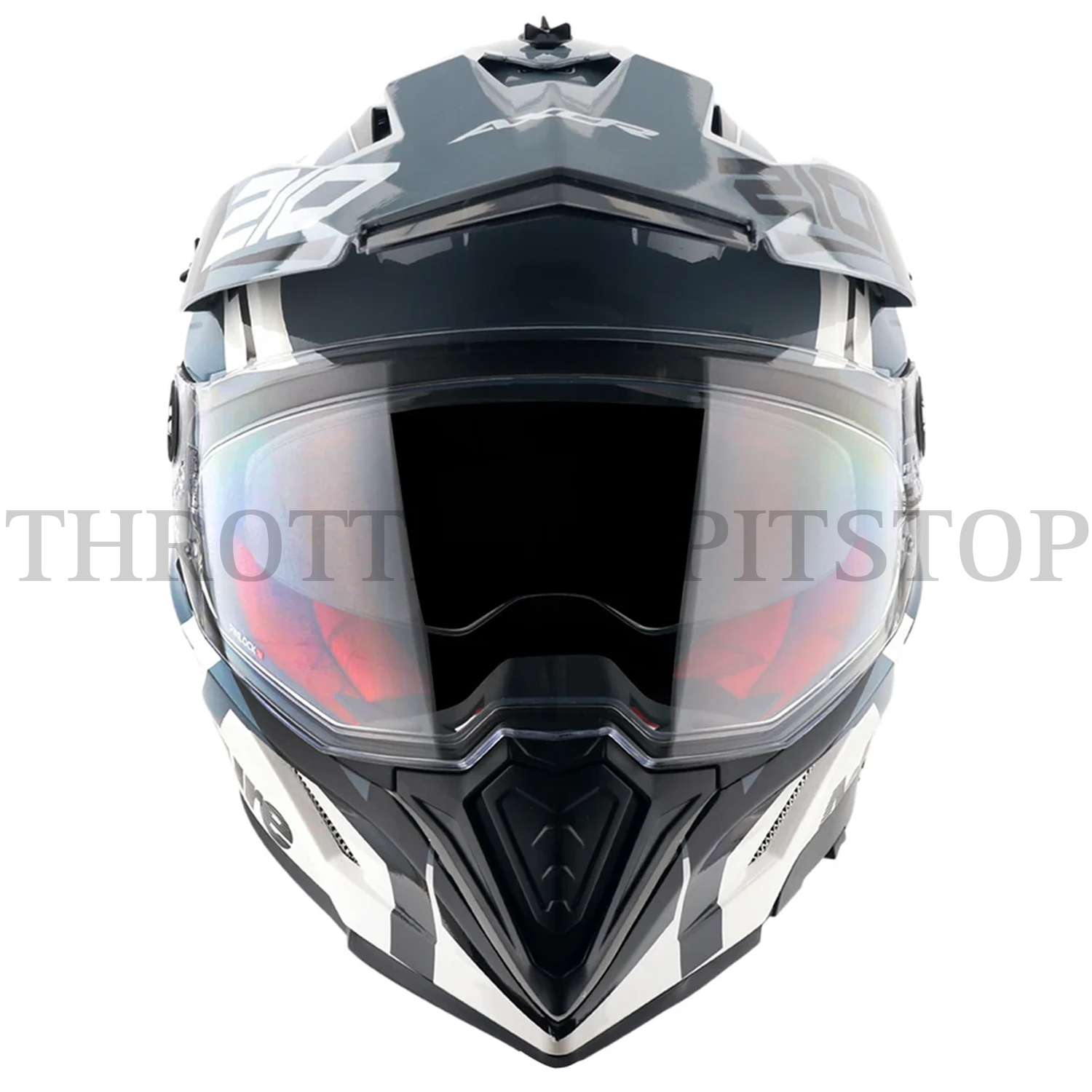 AXOR X-CROSS DUAL VISOR SPEEDOMETER : WHITE GREY - Image 2