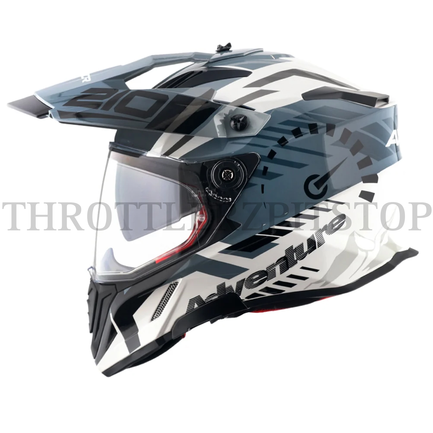 AXOR X-CROSS DUAL VISOR SPEEDOMETER : WHITE GREY
