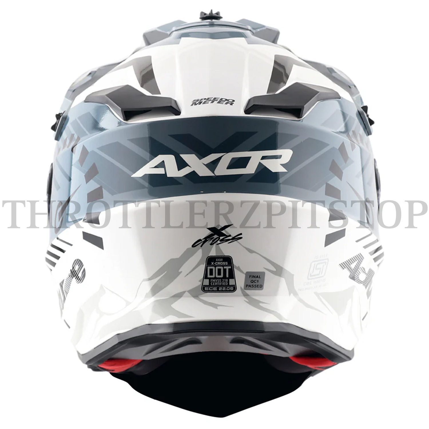 AXOR X-CROSS DUAL VISOR SPEEDOMETER : WHITE GREY - Image 4
