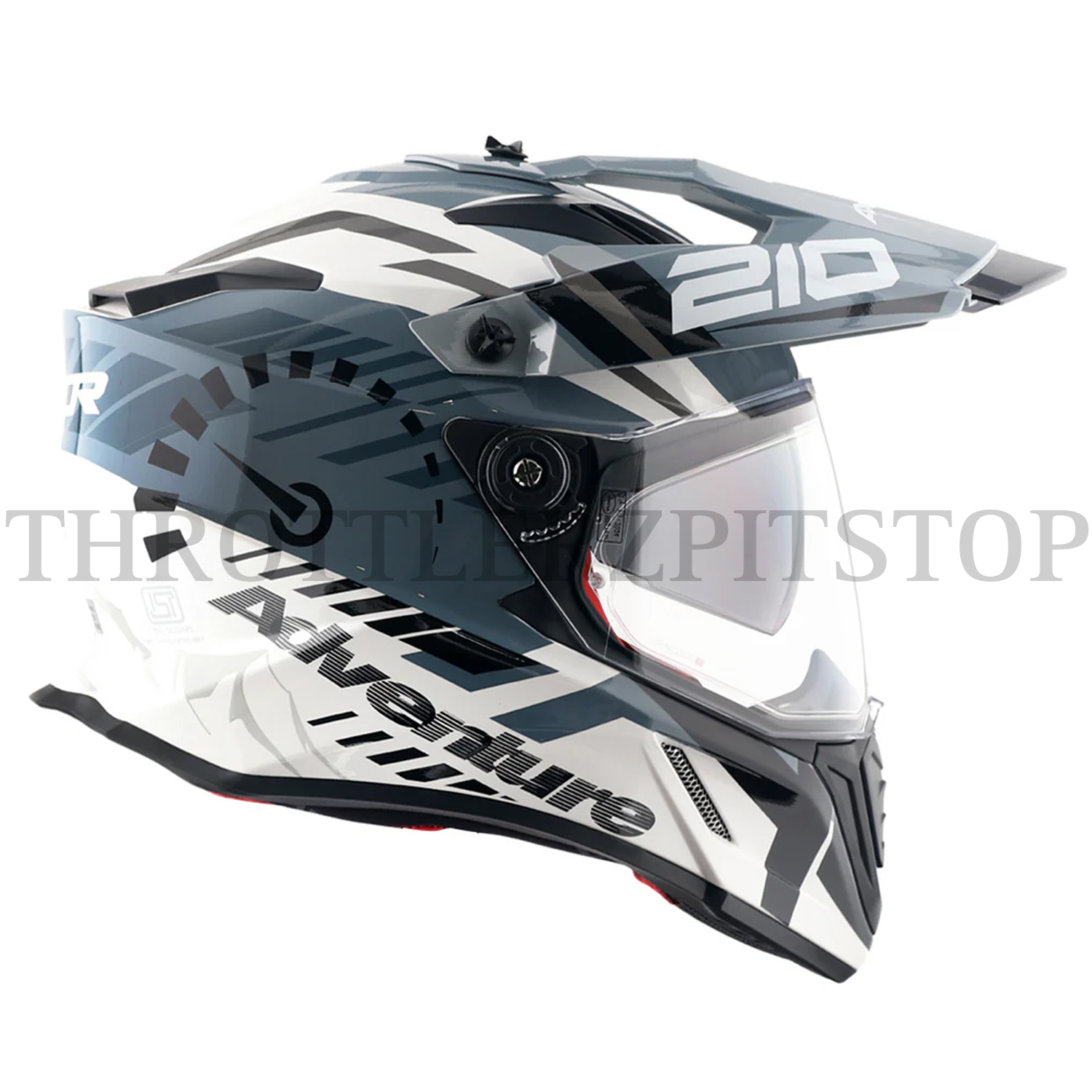 AXOR X-CROSS DUAL VISOR SPEEDOMETER : WHITE GREY - Image 3