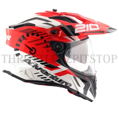 AXOR X-CROSS DUAL VISOR SPEEDOMETER : WHITE RED - Image 2