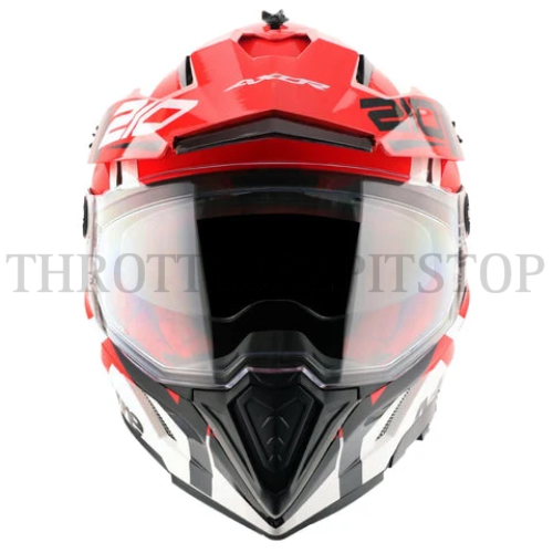AXOR X-CROSS DUAL VISOR SPEEDOMETER : WHITE RED - Image 3