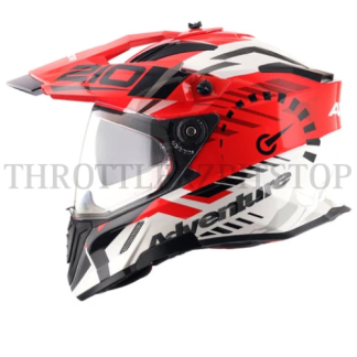 AXOR X-CROSS DUAL VISOR SPEEDOMETER : WHITE RED