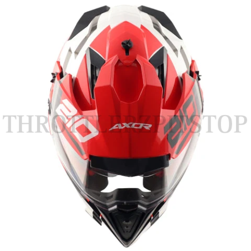 AXOR X-CROSS DUAL VISOR SPEEDOMETER : WHITE RED - Image 5