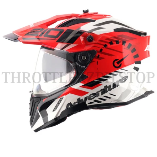 AXOR X-CROSS DUAL VISOR SPEEDOMETER : WHITE RED