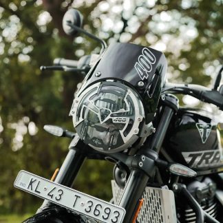 LEGUNDARY TRIUMPH TRACKER 400 COSMIC H/L GRILL BLACK & SLIVER