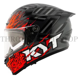 KYT STRIKER SV FLAMING : ANTHRACITE / RED