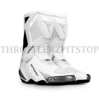 MOTO WOLF B01 RIDING BOOT: WHITE/ BLACK