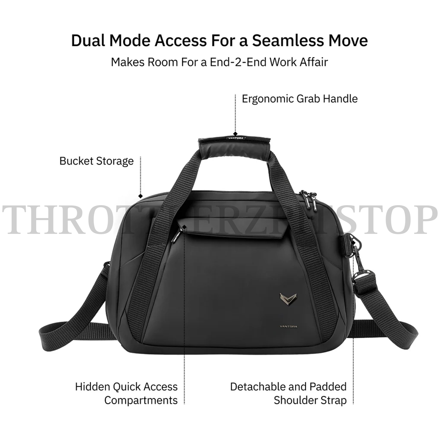VANTORA ION BRIEFCASE 10L : BLACK - Image 2