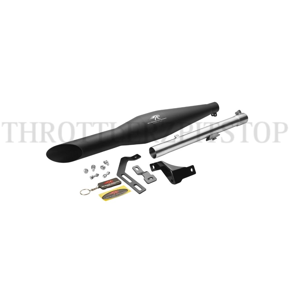 RED ROOSTER RUMBLER CLASSIC/REBORN/METEOR 350 BLACK EXHAUST